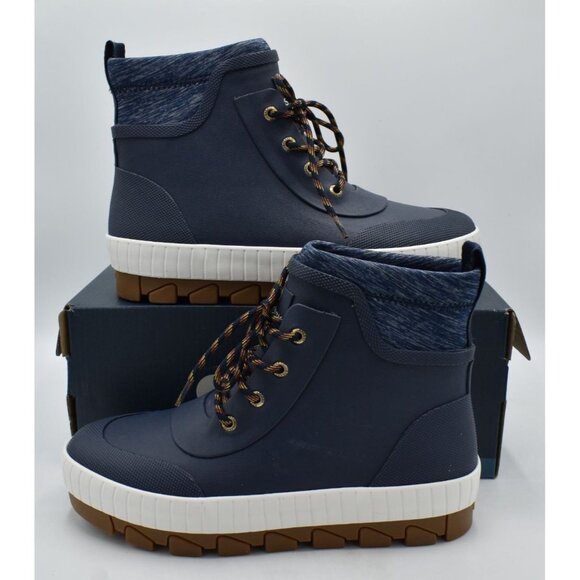 Sperry Womens Size 9 Torrent Blue Waterproof Rubber Boots Shoes - Picture 9 of 12